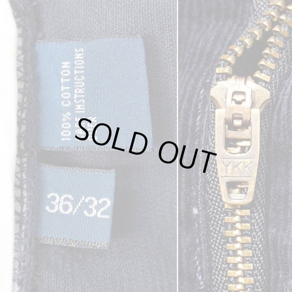 画像4: 90's Polo Ralph Lauren 2タック コーデュロイトラウザー "HAMOND PANT / NAVY" (4)