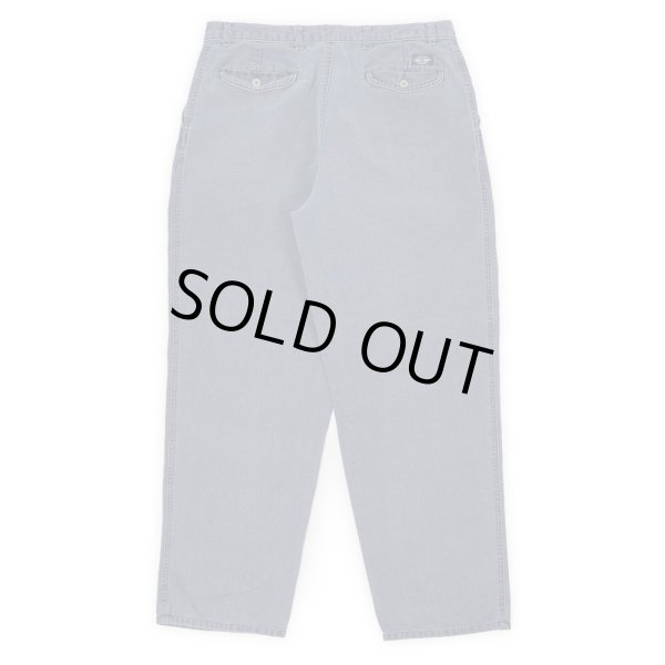 画像2: Early 90's DOCKERS 2タック キャンバストラウザー "FADE NAVY / 実寸W34 L29" (2)