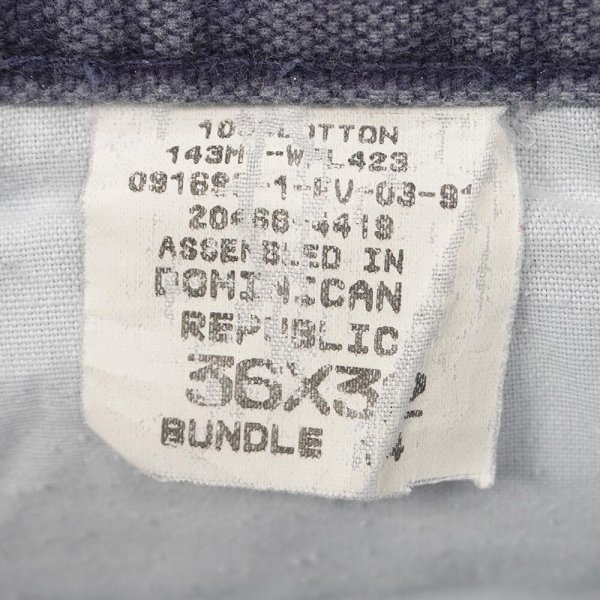 画像4: Early 90's DOCKERS 2タック キャンバストラウザー "FADE NAVY / 実寸W34 L29" (4)