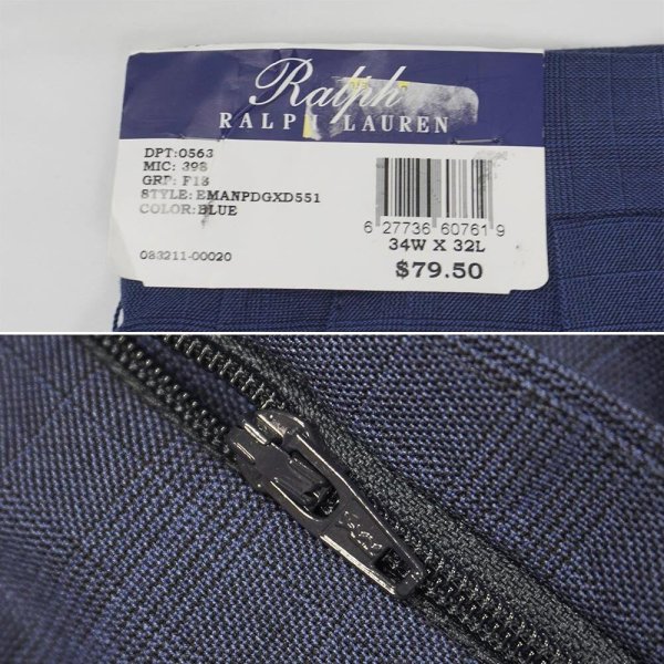 画像4: 00's Polo Ralph Lauren 2タック スラックス "DEADSTOCK / W34 L32" (4)