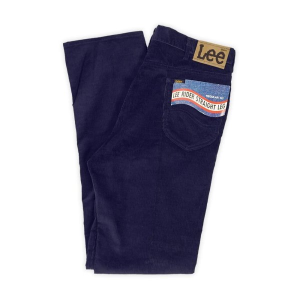 画像1: 80's Lee 200-2741 コーデュロイパンツ "DEADSTOCK / MADE IN USA / NAVY" (1)