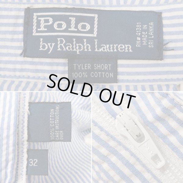 画像3: 90's Polo Ralph Lauren 2タック シアサッカーショーツ "TYLER SHORT" (3)