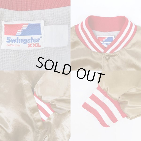 画像3: 90's Swingster サテンスタジャン "MADE IN USA / SF 49ers BLANK BODY" (3)