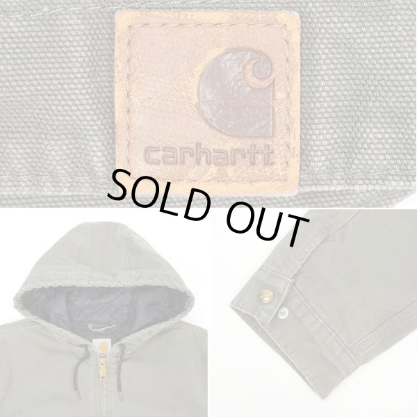 画像4: 00's Carhartt キルティングライナー ダックフーディージャケット (4)