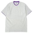 画像1: 90's Fruit of the loom フェイクレイヤードTシャツ "DEADSTOCK / OATMEAL × PURPLE" (1)