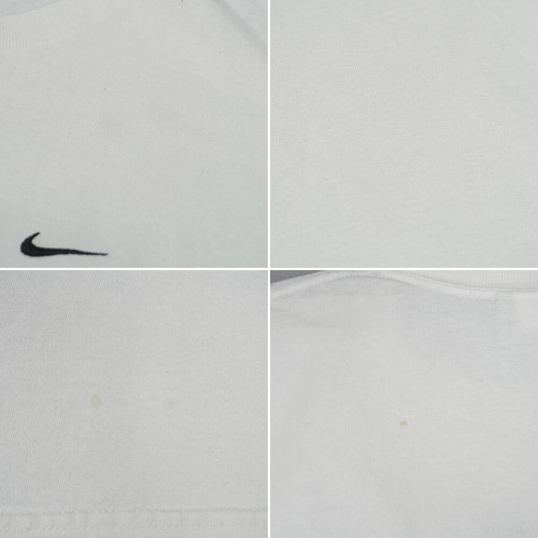 画像4: 00's NIKE スウォッシュロゴ刺繍 Tシャツ "WHITE" (4)