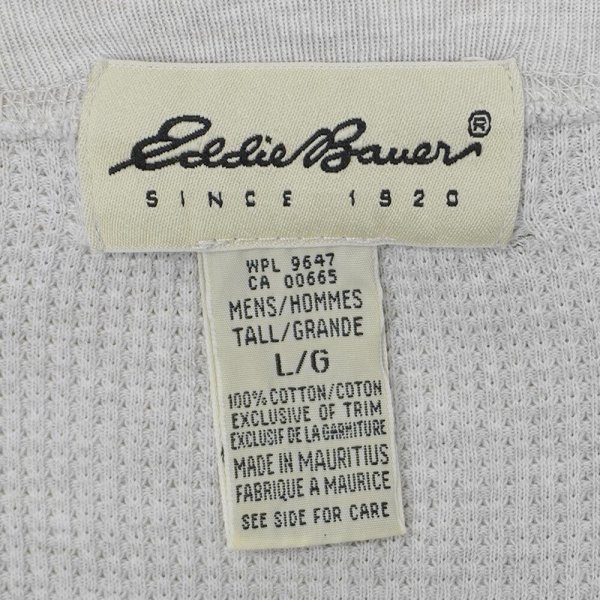 画像2: 90's Eddie Bauer ヘンリーネック サーマルカットソー (2)