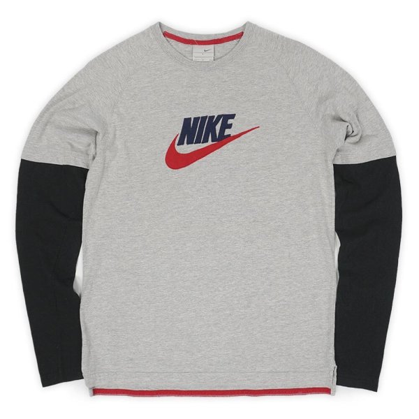 画像1: 00's NIKE フェイクレイヤード L/S Tシャツ (1)