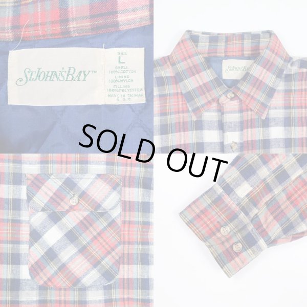 画像3: 90's ST. JOHN'S BAY キルティングライナー ネルシャツ (3)