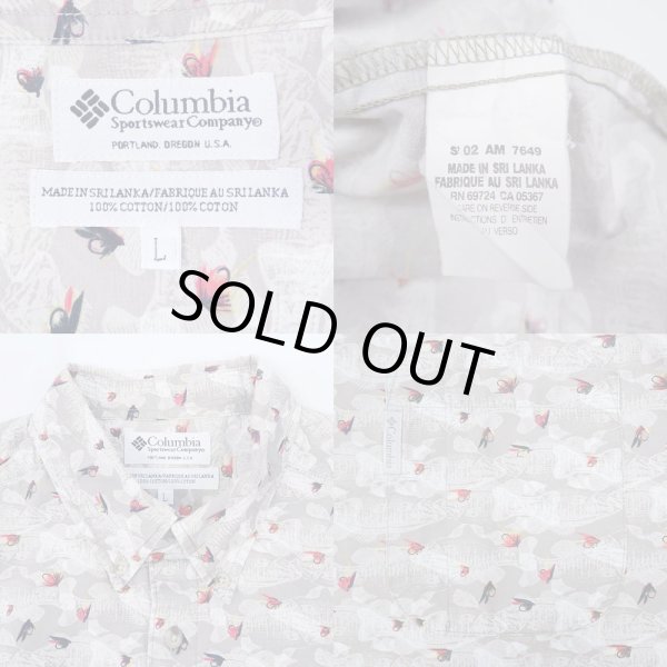 画像3: 00's Columbia S/S 総柄 ボタンダウンシャツ (3)