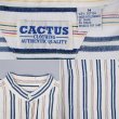 画像3: 90's CACTUS S/S マルチストライプ柄 バンドカラーシャツ (3)