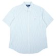 画像1: 90's Polo Ralph Lauren S/S ストライプ柄 ボタンダウンシャツ "Seersucker / BLUE" (1)