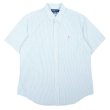 画像1: 90's Polo Ralph Lauren S/S ストライプ柄 ボタンダウンシャツ "Seersucker / BLUE" (1)