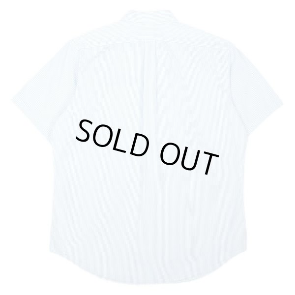 画像2: 90's Polo Ralph Lauren S/S ストライプ柄 ボタンダウンシャツ "Seersucker / BLUE" (2)