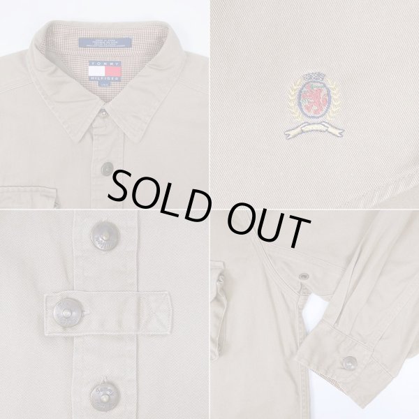 画像4: 90's TOMMY HILFIGER チノツイル アングラーシャツ (4)