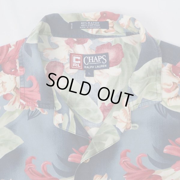 画像3: 90's CHAPS Ralph Lauren 総柄 オープンカラーシャツ (3)