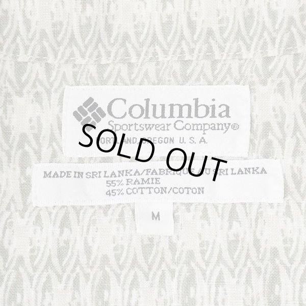 画像2: 00's Columbia 総柄 S/S ボックスシャツ "BEIGE" (2)