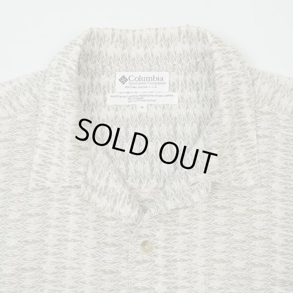 画像3: 00's Columbia 総柄 S/S ボックスシャツ "BEIGE" (3)