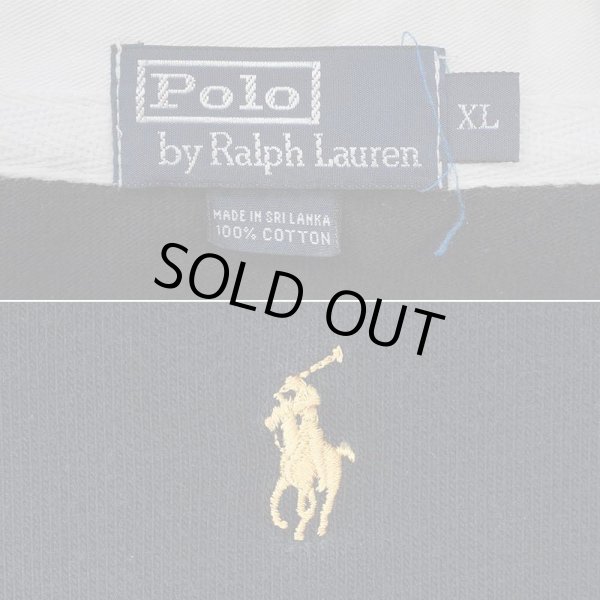 画像2: 90's Polo Ralph Lauren ラガーシャツ “BLACK × WHITE” (2)