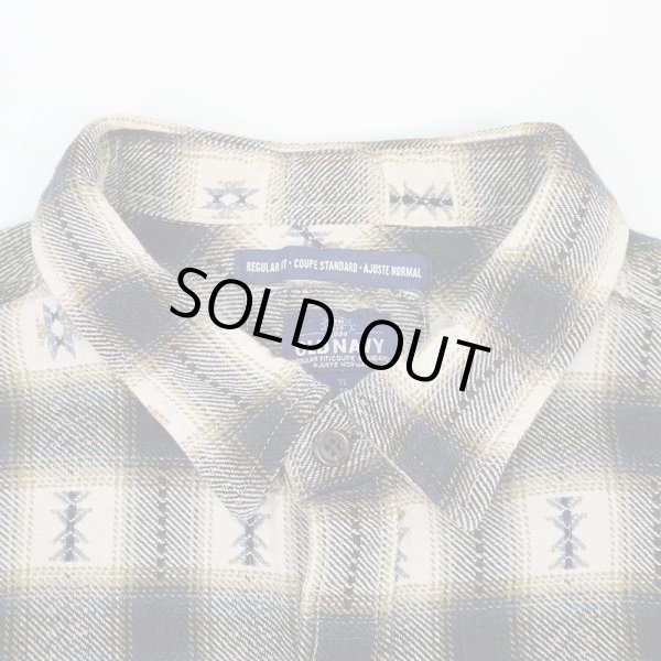 画像3: 00's OLD NAVY オンブレチェック柄 ヘビーネルシャツ (3)