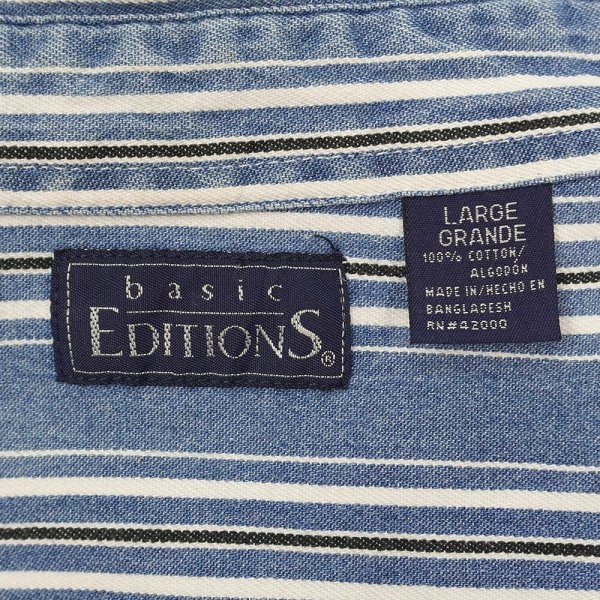 画像2: 90's BASIC EDITIONS シャンブレー ボタンダウンシャツ (2)