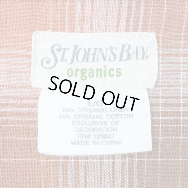 画像2: 00's ST JOHN'S BAY S/S オープンカラーシャツ "Orange Ombre Plaid" (2)