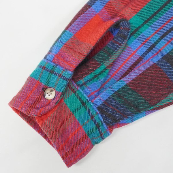 画像4: 80's PRIVATE PROPERTY ヘビーネルシャツ "MADE IN USA / Red × Black Plaid" (4)