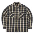 画像1: Late 90s ST JOHN'S BAY ヘビーネルシャツ "Black Ombre Plaid" (1)