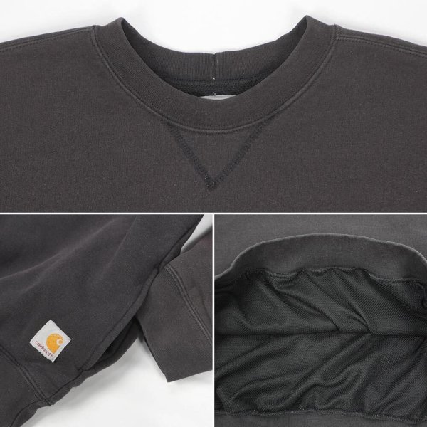 画像3: Early 00's Carhartt サーマルライナー スウェット "J154 BLK" (3)