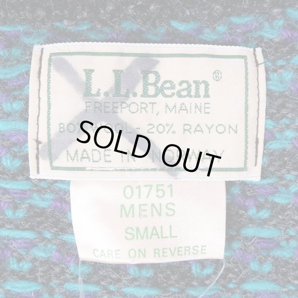 画像2: 80's L.L.Bean バーズアイ柄 ウールニット “MADE IN NORWAY” (2)