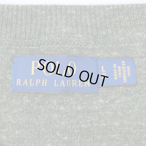 画像2: 00's Polo Ralph Lauren コットンニット "Heather Olive" (2)