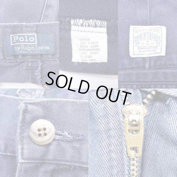 画像3: 90's Polo Ralph Lauren 2タック チノトラウザー "POLO CHINO / MADE IN USA" (3)