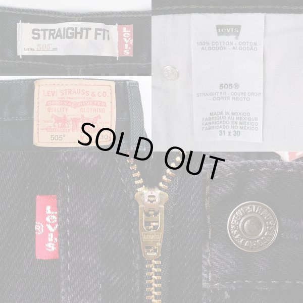 画像3: 00's Levi's 505 ブラックデニムパンツ "W31 L30" (3)