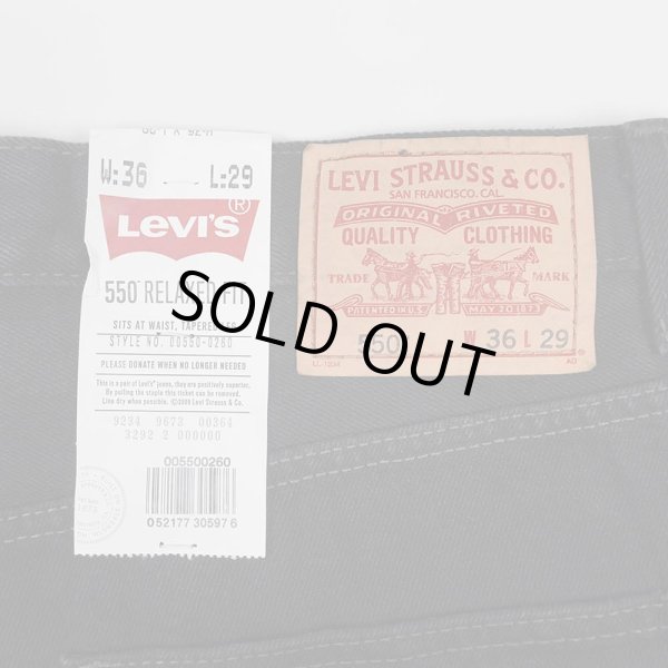 画像4: 00's Levi's 550 ブラックデニムパンツ “DEADSTOCK / W36 L29” (4)