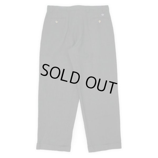 画像2: 90's DOCKERS 2タック コットンリネントラウザー "MADE IN USA / BLACK / W36 L29" (2)