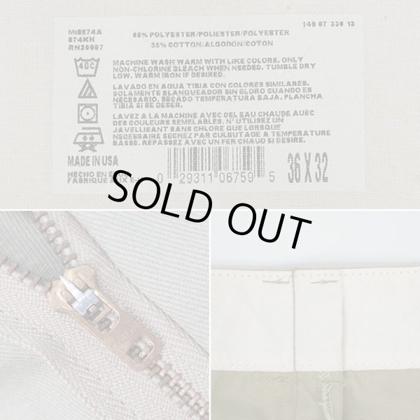 画像4: 90's Dickies 874 ワークパンツ "MADE IN USA / W36 L32 / BEIGE" (4)