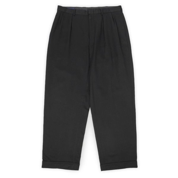 画像1: 90's Polo Ralph Lauren 2タック ポリエステルトラウザー "POLO GOLF / BLACK / W35 L30相当" (1)