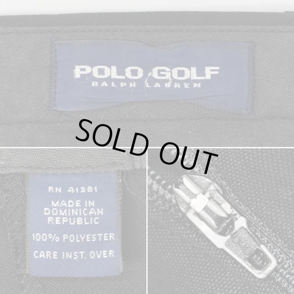 画像3: 90's Polo Ralph Lauren 2タック ポリエステルトラウザー "POLO GOLF / BLACK / W35 L30相当" (3)