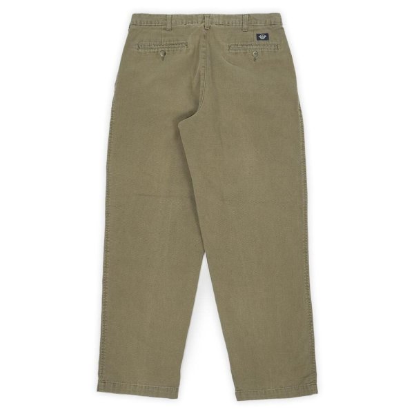 画像2: 90's DOCKERS 2タック キャンバストラウザー "BROWN / W33 L32" (2)