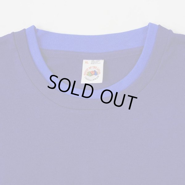 画像3: 90's Fruit of the loom フェイクレイヤードTシャツ "DEADSTOCK / NAVY × BLUE" (3)