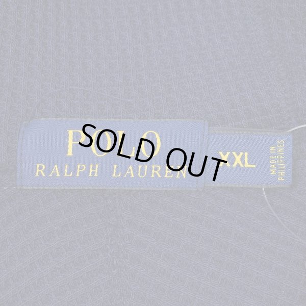 画像2: 00's Polo Ralph Lauren ワッフルフーディーカットソー (2)