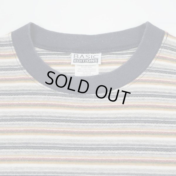 画像3: 90's BASIC EDITIONS マルチボーダーTシャツ (3)