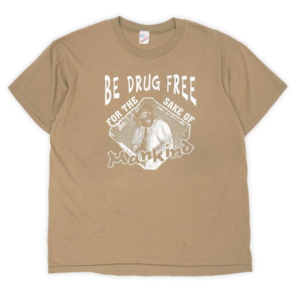 画像1: 80's BE DRUG FREE FOR THE SAKE OF MANKIND プリントTシャツ "MADE IN USA" (1)