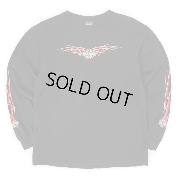画像1: 00's HARLEY-DAVIDSON L/S 両面プリントTシャツ "MADE IN USA" (1)