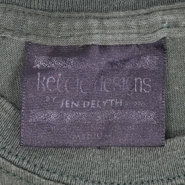 画像2: 00's Keltic Designs by Jen Delyth プリントTシャツ "GREEN" (2)