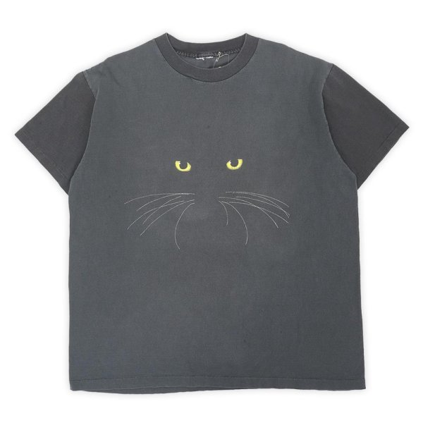 画像1: 90's unknown プリントTシャツ “Black Cat Eye” (1)