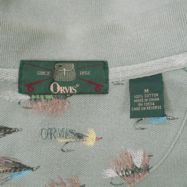画像2: 90's ORVIS 総柄 ポロシャツ (2)