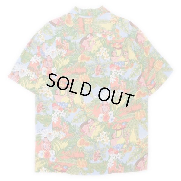 画像2: 00's TOMMY HILFIGER レーヨンハワイアンシャツ (2)