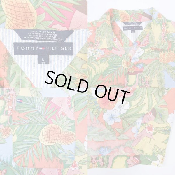 画像3: 00's TOMMY HILFIGER レーヨンハワイアンシャツ (3)