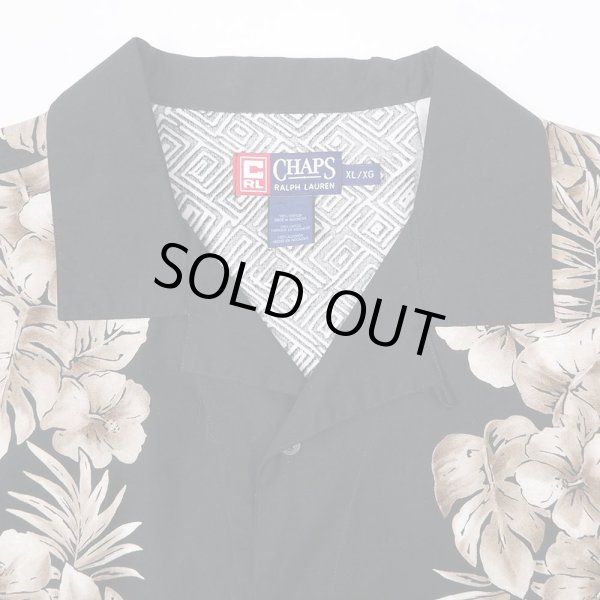 画像5: 90's CHAPS Ralph Lauren 総柄 オープンカラーシャツ “BLACK / DEADSTOCK” (5)